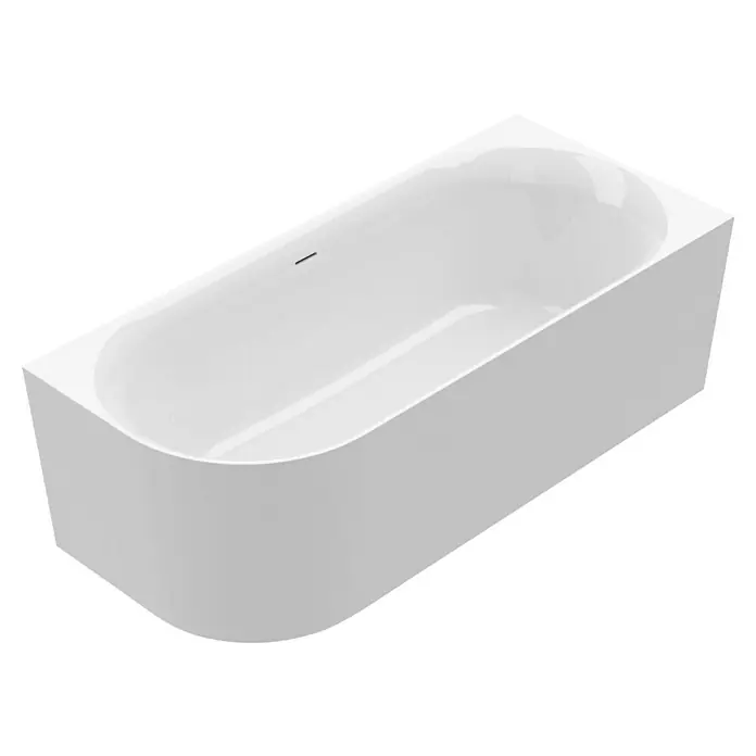 Ottofond Badewanne Mince Corner - 170 x 75 cm, Sanitäracryl, Weiß, Ausrichtung Wanne: Links - Ein elegantes, freistehendes Badewannen-Design in Weiß, das moderne Ästhetik und Komfort für Ihr Badezimmer vereint.