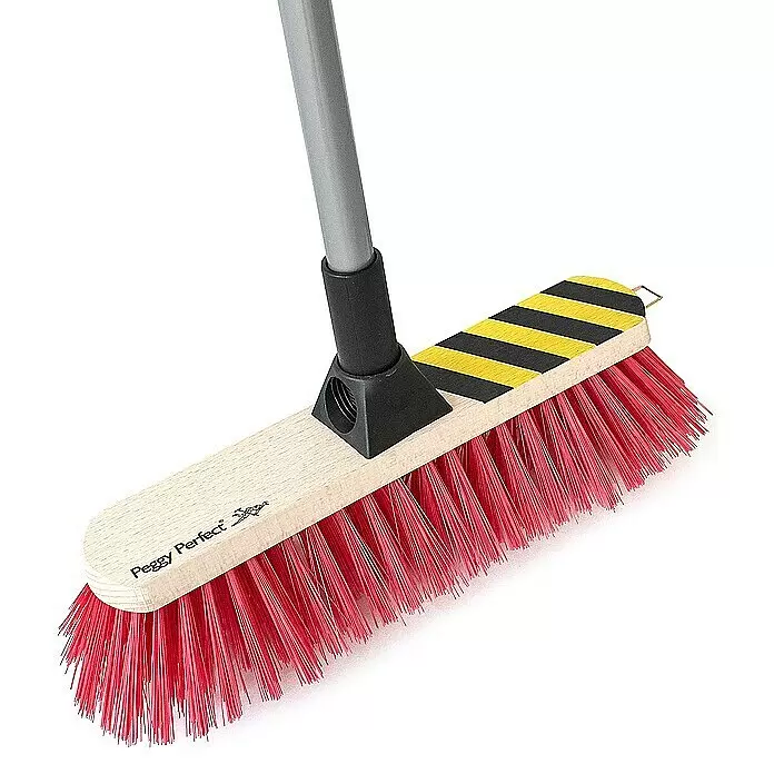 Peggy Perfect Besen Attention - Mit Teleskopstiel, Breite Besen: 28 cm, Material Borsten: Elaston - Detailaufnahme