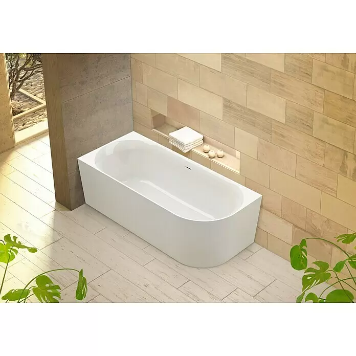 Ottofond Raumsparbadewanne Mince Corner - 180 x 80 cm, Sanitäracryl, Weiß, Rechts - Stimmungsaufnahme