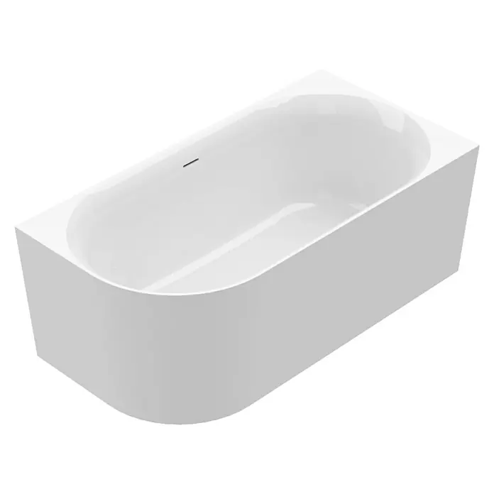 Ottofond Raumsparbadewanne Mince Corner XS - 155 x 80 cm, Sanitäracryl, Weiß, Links - Weisse Badewanne mit eckigem Design und abgerundeten Ecken für moderne Badezimmer. Entspannung pur in elegantem Ambiente.