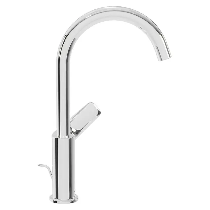 Hansgrohe Logis Waschtischarmatur 210 - Chrom, Glänzend - Glänzender Chrom-Wasserhahn mit hohem Auslauf und Hebel für eine elegante Note in jeder Küche oder Badezimmer. Stilvolles Design für moderne Haushalte.