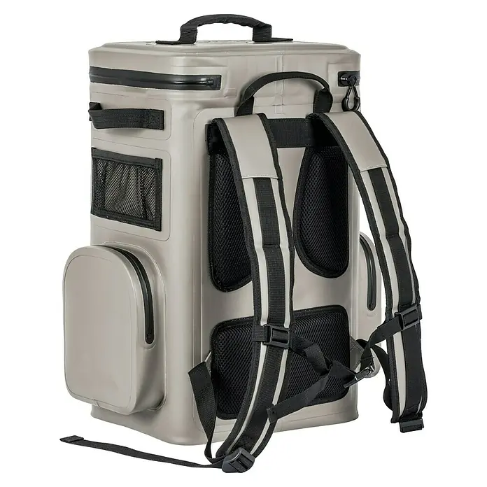 Petromax Kühlrucksack - Volumen: 17 l, Sand, L x B x H: 31 x 37,5 x 51,5 cm - Der graue Kühlrucksack mit Tragegriff und verstellbaren Trägern ist ideal für unterwegs. Wasserdicht und robust.