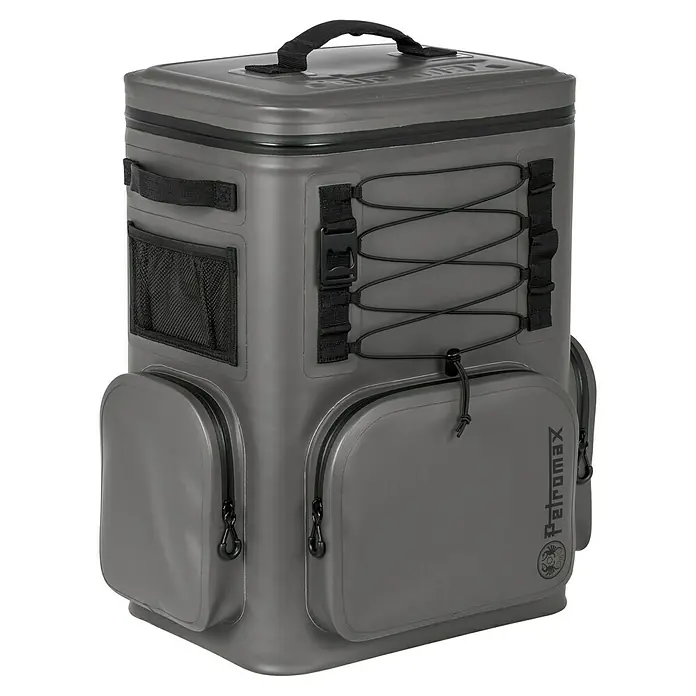 Petromax Kühlrucksack - Volumen: 27 l, Grau, L x B x H: 44,5 x 34 x 54,5 cm - Der Petromax KÜHLRUCKSACK Kx25 in Grau bietet hohe Kühlleistung. Gepolsterte Schultergurte sorgen für ein angenehmes Tragegefühl.