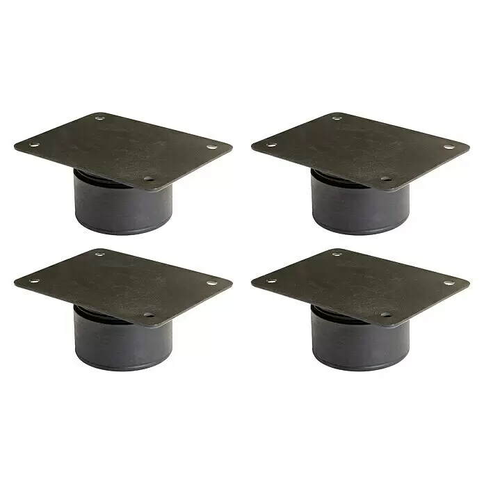 Wagner System Filzgleiter Basis Lounge - Durchmesser: 30 mm, 4 Stk., Quadratisch - Diagonale Ansicht
