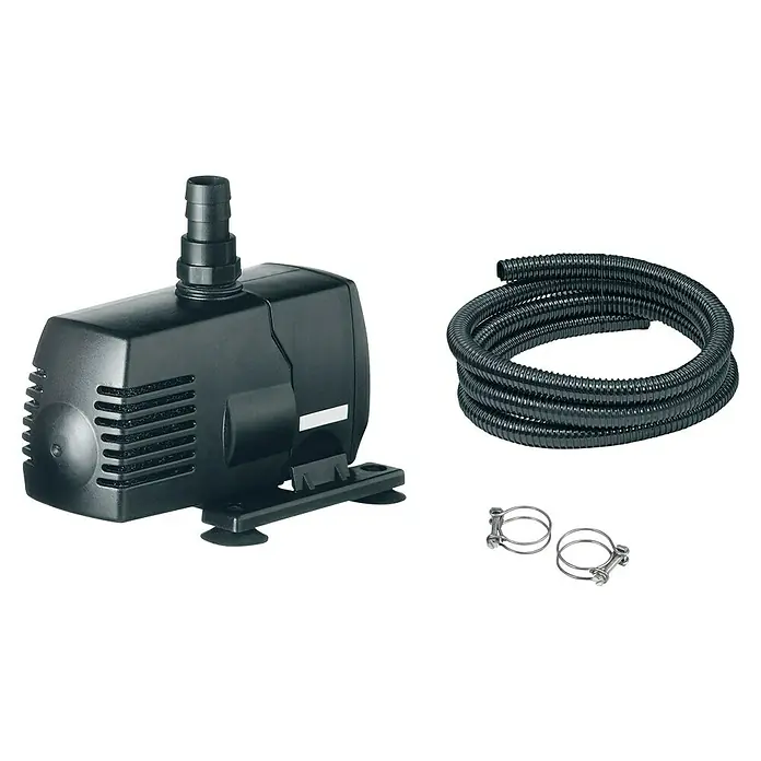 Ubbink Teichpumpe Pond Decor 900 L/H - Geeignet für: Wasserspeier, 16 W - Teichpumpe mit Schlauch und Klemmen. Das Set enthält eine Teichpumpe und das Zubehör für den sofortigen Einsatz.