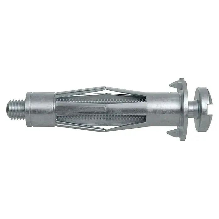 Fischer Anclaje metálico HM - Ø x L: 4 x 46 mm, 20 ud. - Primer plano de un robusto anclaje metálico, perfecto para una fijación segura en diversos materiales.