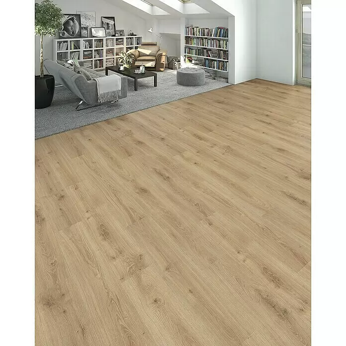 Living by Haro Laminat Sonderedition - Eiche Olbia, Landhausdiele, 1.282 x 193 x 7 mm - Stimmungsaufnahme