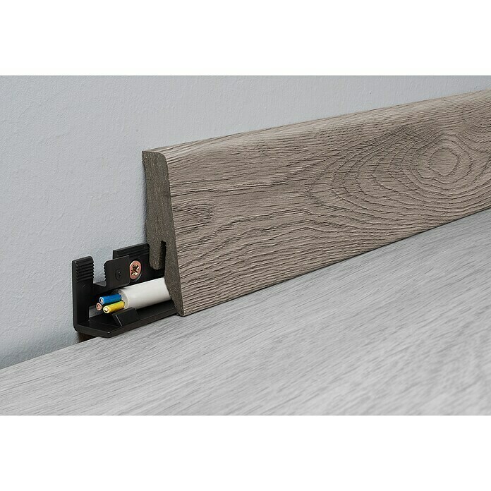 LOGOCLIC Aquaprotect Podna kutna lajsna K58 C Steelworks  (2,6 m x 18 mm x 58 mm) | BAUHAUS