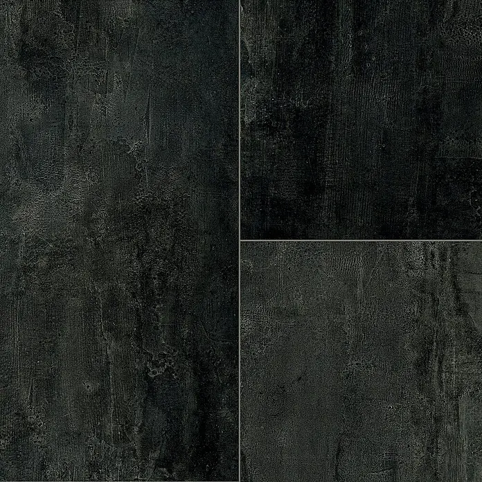 LOGOCLIC Designboden Element Flex Dark Tile638 x 322 x 7 mm, Fliese, Dark Tile - Dunkle Fliesen mit rauer Textur. Ideal für moderne Innenräume, verleihen sie einen industriellen Look.