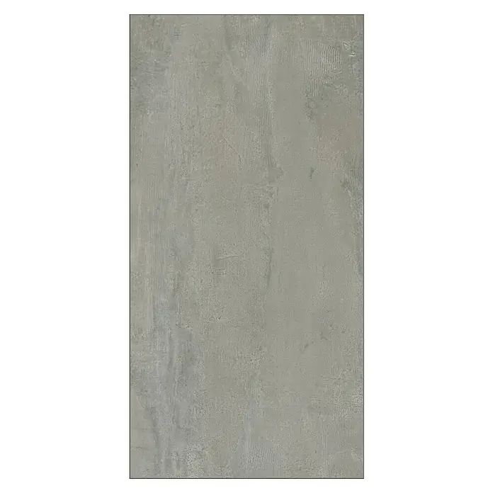 LOGOCLIC Designboden Element Flex - Vibe Tile, Fliese, 638 x 322 x 7 mm - Graue Betonoptik-Fliese mit matter Oberfläche und subtilen Texturen für moderne Innenräume, die eine industrielle Ästhetik suchen.