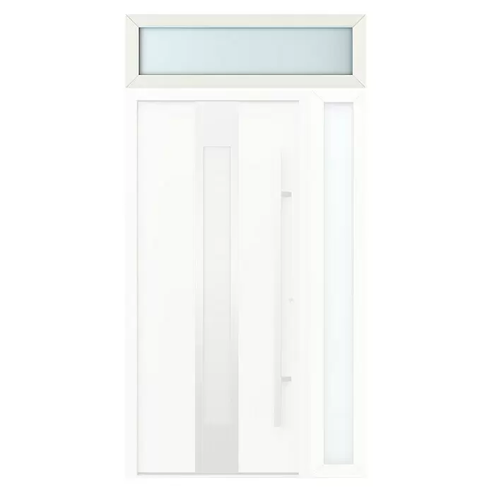 Gerda Oberlicht Thermo Prime - 130 x 40 cm, Weiß, Sandgestrahlt - Vorderansicht