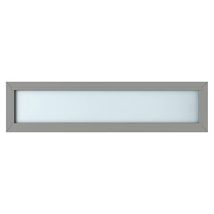 Gerda Oberlicht Thermo Prime - 160 x 40 cm, Grau, Sandgestrahlt - Vorderansicht