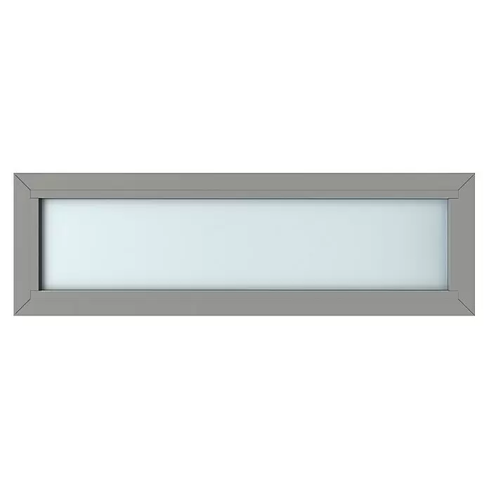 Gerda Oberlicht Thermo Prime - 130 x 40 cm, Grau, Sandgestrahlt - Vorderansicht
