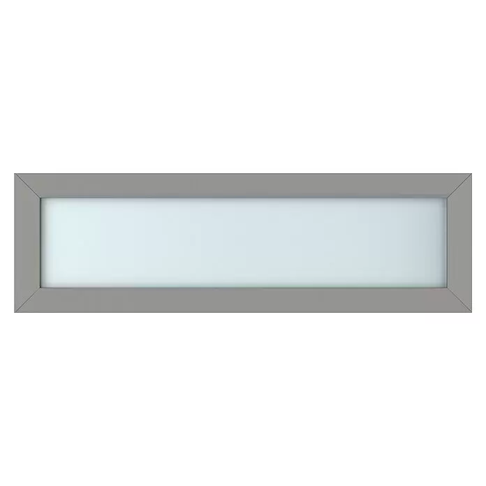 Gerda Oberlicht Thermo Prime - 130 x 40 cm, Grau, Sandgestrahlt - Vorderansicht