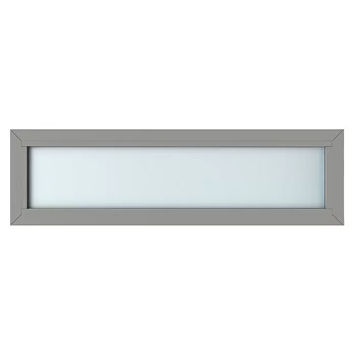 Gerda Oberlicht Thermo Prime - 140 x 40 cm, Grau, Sandgestrahlt - Vorderansicht