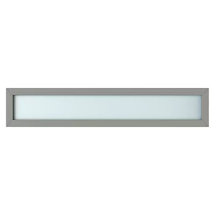 Gerda Oberlicht Thermo Prime - 210 x 40 cm, Grau, Sandgestrahlt - Vorderansicht