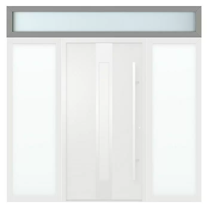 Gerda Oberlicht Thermo Prime250 x 40 cm, Grau, Sandgestrahlt