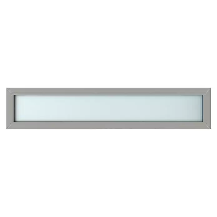 Gerda Oberlicht Thermo Prime - 200 x 40 cm, Grau, Sandgestrahlt - Vorderansicht