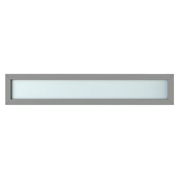 Gerda Oberlicht Thermo Prime220 x 40 cm, Grau, Sandgestrahlt