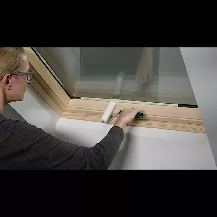 Velux Reparaturlack ZZZ 176KH - Passend für: VELUX Holzdachfenster klar lackiert - Lackschaden am VELUX Dachfenster beseitigen