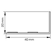 Primo Winkelprofil (2,17 m x 40 mm x 20 mm, Weiß, Selbstklebend) | BAUHAUS