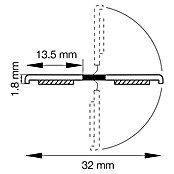 Primo Faltleiste (1,37 m x 16 mm x 16 mm, Weiß) | BAUHAUS