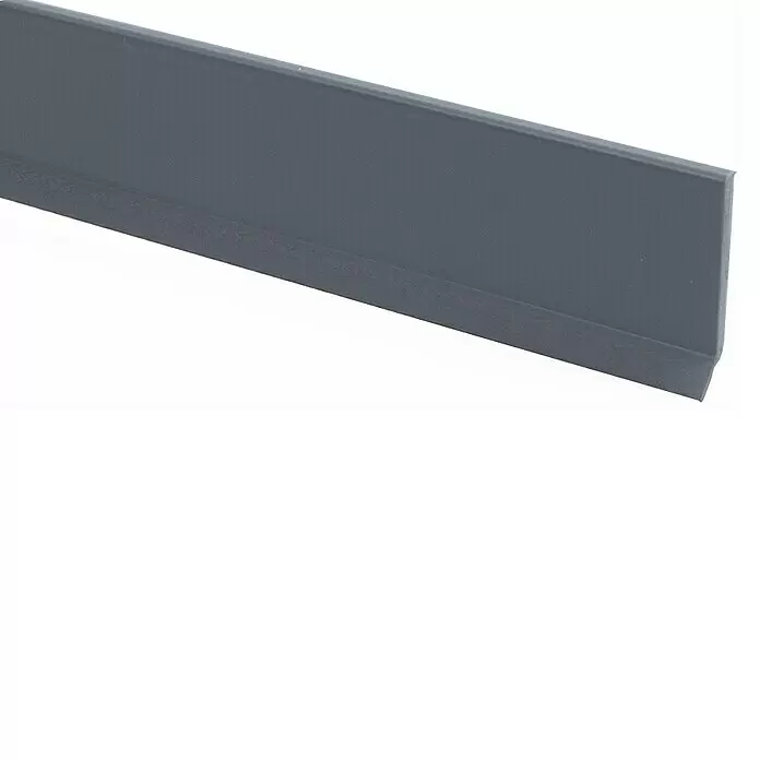Primo Flachleiste mit Dichtlippe - 2,17 m x 2,5 mm x 30 mm, Anthrazit - Dunkelgraue flache Dichtungsleiste.