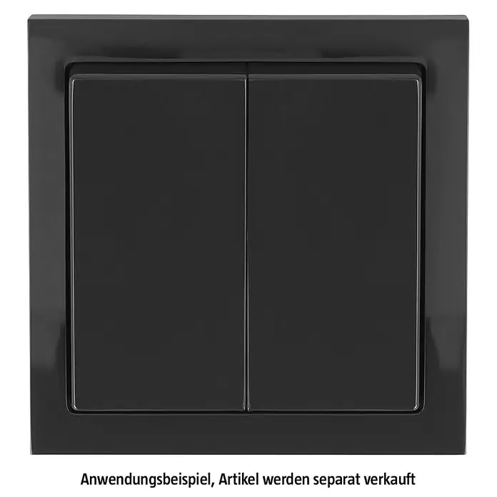 Busch-Jaeger Future Linear Serienschalterwippe 1785-81 - Anthrazit, Kunststoff - Schwarzer Doppelschalter mit glänzender Oberfläche.