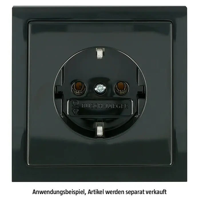 Busch-Jaeger Future Linear Abdeckrahmen 1721-181K - Anthrazit, 1-fach, Kunststoff - Schwarze Busch-Jaeger Steckdose.
