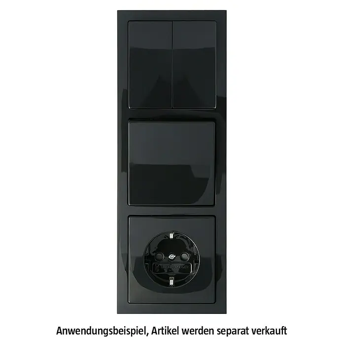 Busch-Jaeger Future Linear Serienschalterwippe 1785-81 - Anthrazit, Kunststoff - Schwarze Busch-Jaeger Steckdose mit zwei Schaltern und einem Dimmer für eine moderne und stilvolle Inneneinrichtung.