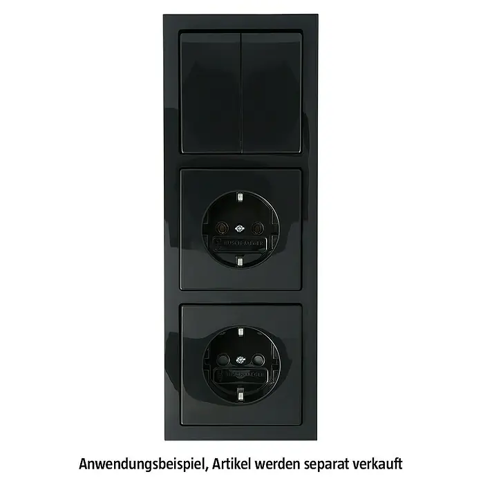 Busch-Jaeger Future Linear Serienschalterwippe 1785-81 - Anthrazit, Kunststoff - Eine elegante, schwarze Busch-Jaeger Schalter- und Steckdosenkombination, die Funktionalität mit modernem Design für jedes Zuhause verbindet.