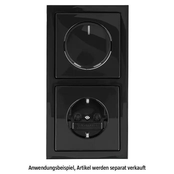 Busch-Jaeger Future Linear Abdeckrahmen 1722-181K - Anthrazit, 2-fach, Kunststoff - Schwarze Busch-Jaeger Steckdose mit Schalter, ideal für moderne Innenräume, kombiniert Funktionalität mit elegantem Design für den täglichen Gebrauch.