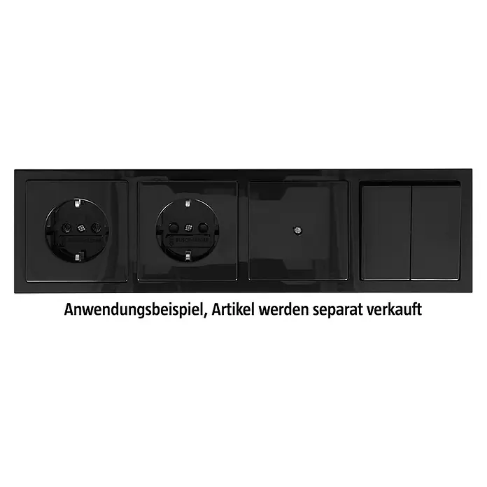 Busch-Jaeger Future Linear Serienschalterwippe 1785-81 - Anthrazit, Kunststoff - Schwarze Busch-Jaeger-Steckdosen- und Schalterkombination, elegant und funktional für moderne Innenräume.