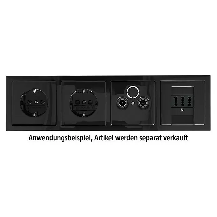 Busch-Jaeger Future Linear Abdeckrahmen 1724-181K - Anthrazit, 4-fach, Kunststoff - Informationsansicht