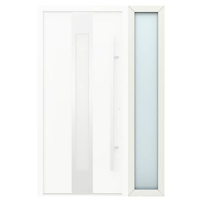 Gerda Seitenteil Thermo Prime - 40 x 210 cm, Weiß, Sandgestrahlt - Vorderansicht