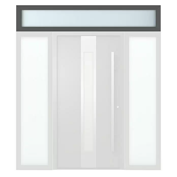 Gerda Oberlicht Thermo Prime - 220 x 40 cm, Anthrazitgrau, Sandgestrahlt - Vorderansicht