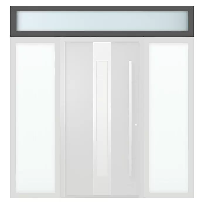Gerda Oberlicht Thermo Prime - 240 x 40 cm, Anthrazitgrau, Sandgestrahlt - Vorderansicht