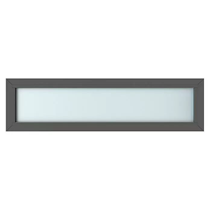 Gerda Oberlicht Thermo Prime - 150 x 40 cm, Anthrazitgrau, Sandgestrahlt - Vorderansicht