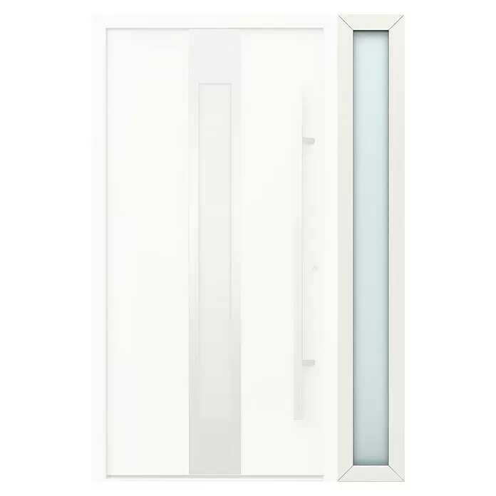 Gerda Seitenteil Thermo Prime - 30 x 210 cm, Weiß, Sandgestrahlt - Vorderansicht