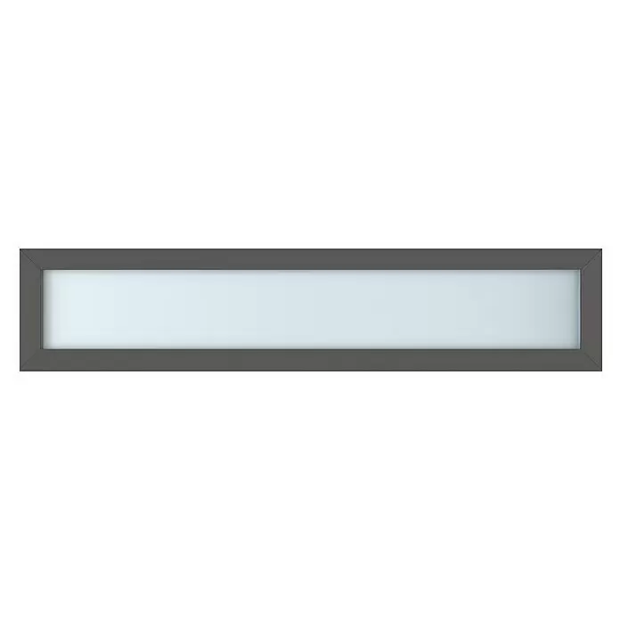 Gerda Oberlicht Thermo Prime - 190 x 40 cm, Anthrazitgrau, Sandgestrahlt - Vorderansicht