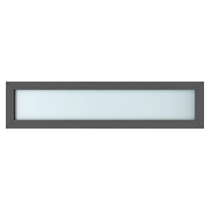 Gerda Oberlicht Thermo Prime - 170 x 40 cm, Anthrazitgrau, Sandgestrahlt - Vorderansicht