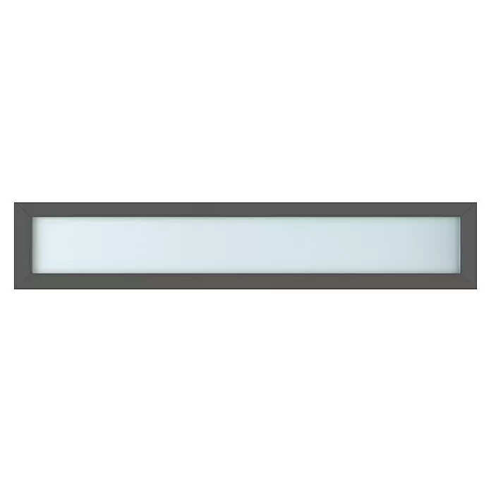 Gerda Oberlicht Thermo Prime - 210 x 40 cm, Anthrazitgrau, Sandgestrahlt - Vorderansicht