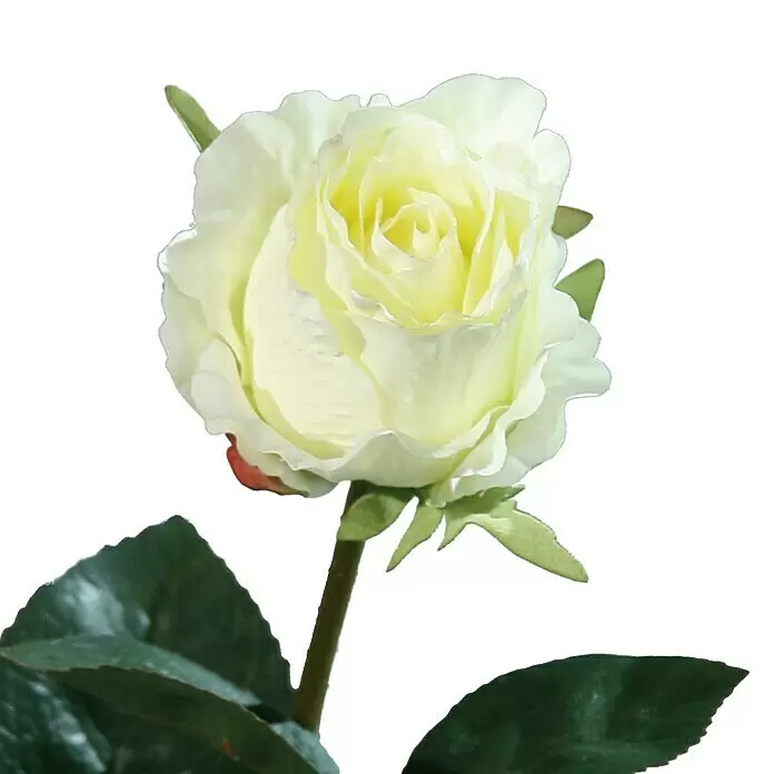 Kunstblume Kolumbianische Rose - Creme, 43 cm - Detailaufnahme
