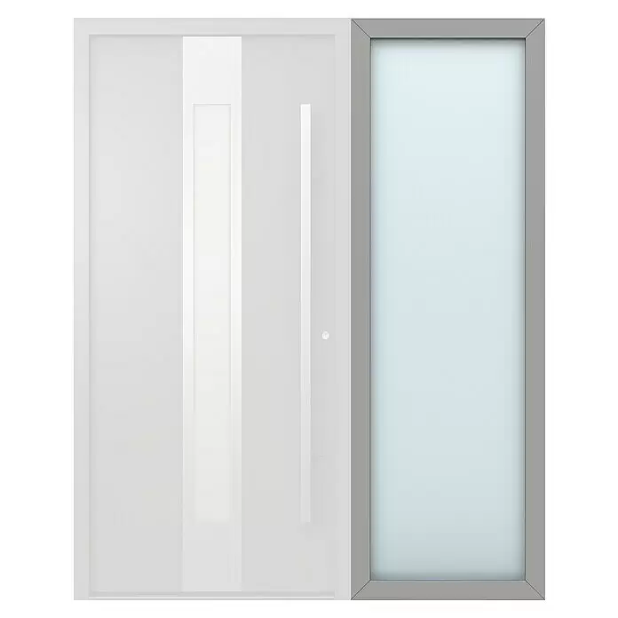 Gerda Seitenteil Thermo Prime - 70 x 210 cm, Grau, Sandgestrahlt - Vorderansicht