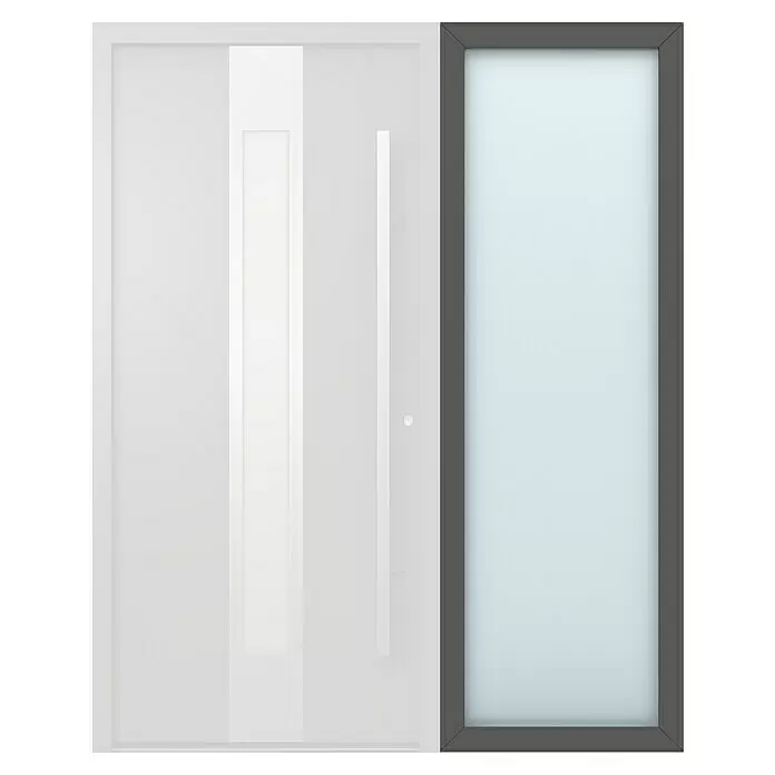 Gerda Seitenteil Thermo Prime - 70 x 210 cm, Anthrazitgrau, Sandgestrahlt - Vorderansicht