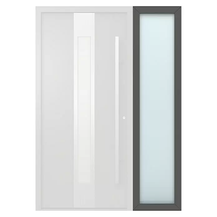 Gerda Seitenteil Thermo Prime - 50 x 210 cm, Anthrazitgrau, Sandgestrahlt - Vorderansicht