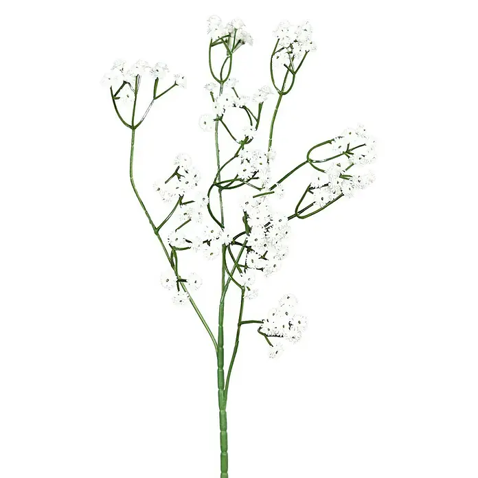 Kunstblume Schleierkraut - Weiß, 63 cm - Ein zarter Schleierkraut-Zweig mit winzigen, weißen Blüten, ideal als romantische Dekoration. Bringt filigrane Schönheit in jedes Arrangement.