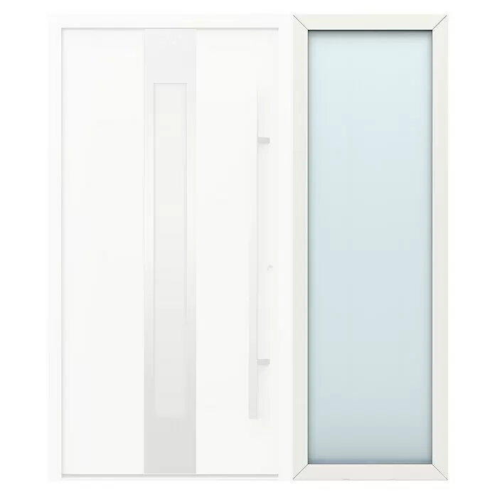 Gerda Seitenteil Thermo Prime - 70 x 210 cm, Weiß, Sandgestrahlt - Vorderansicht