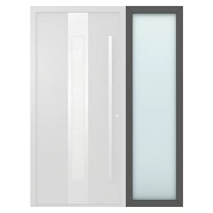 Gerda Seitenteil Thermo Prime60 x 210 cm, Anthrazitgrau, Sandgestrahlt