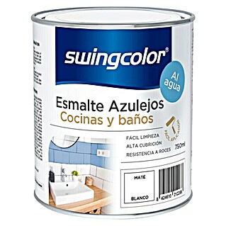 swingcolor Esmalte para azulejos Cocinas y baños (Blanco, 750 ml, Mate)